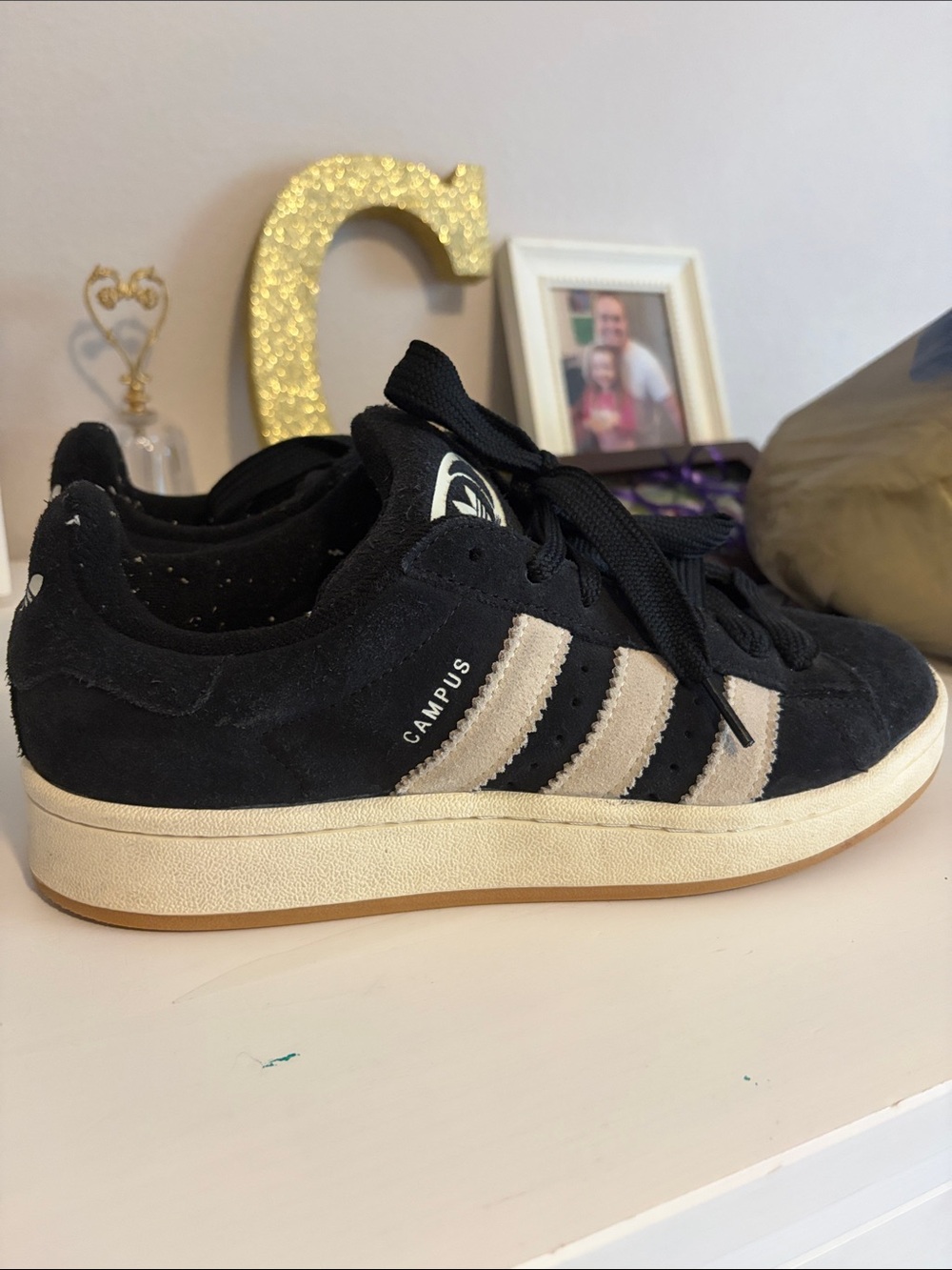 adidas women’s Campus Black Suede